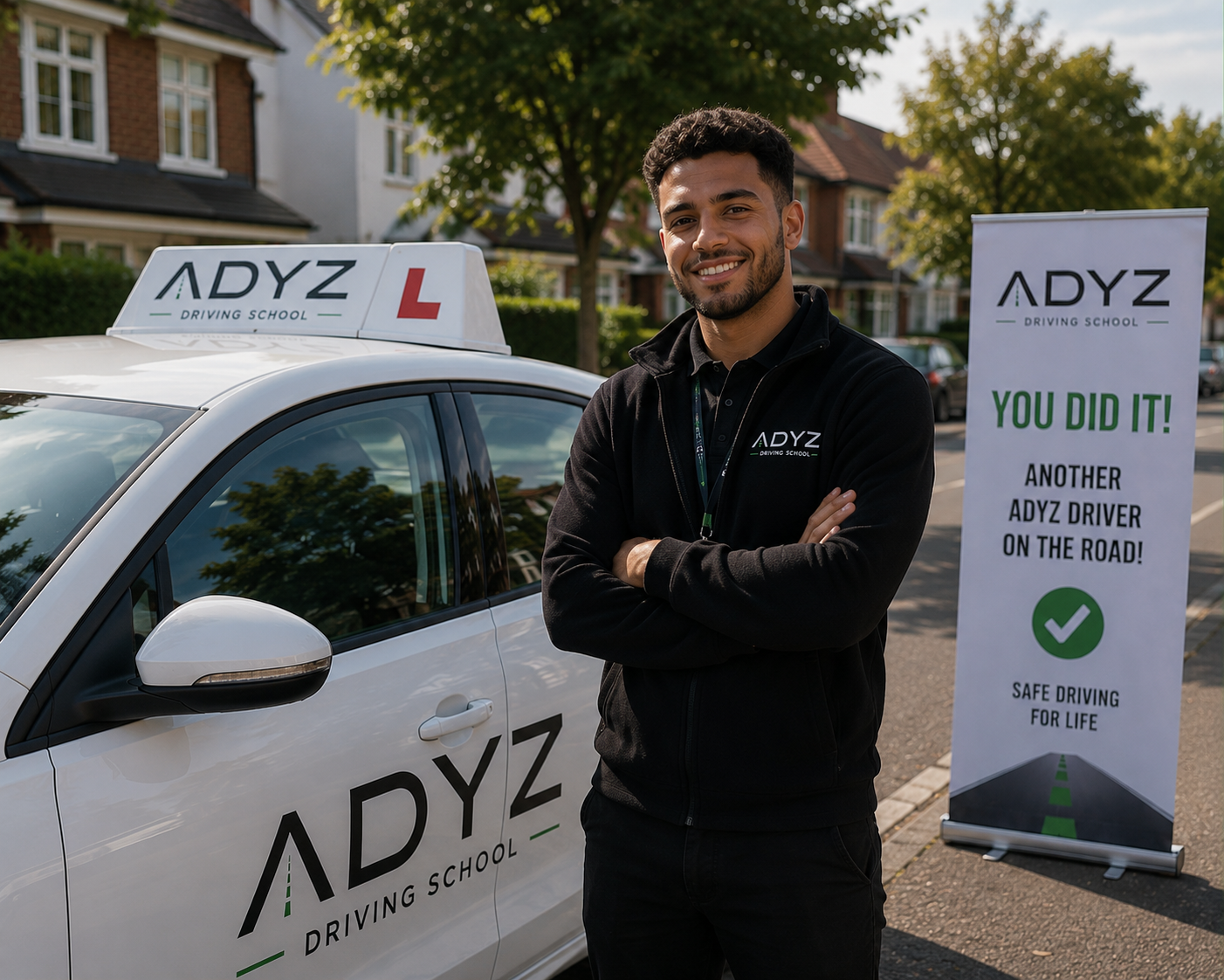 ADYZ student celebrating their driving test pass