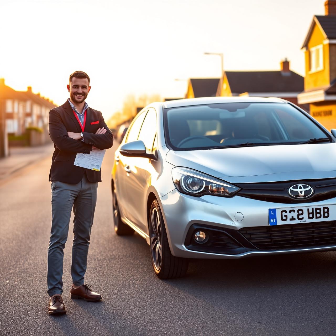 ADYZ driving instructor beside dual-controlled learner car